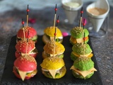 Mini Burgers Colorés { Betterave Coriandre et Curry }