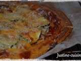 Pizza chorizo et légumes