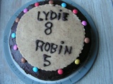 Gâteau anniversaire Lydie et Robin