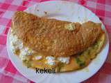 Omelette farcie au fromage