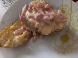 Pommes de terre farcies au lardon et fromage