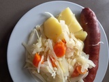 Saucisses fumées au chou blanc