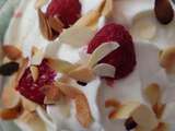 Compote rhubarbe framboises fromage blanc chantilly