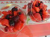 Miroir fraises et fruits rouges