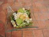 Salade noix St Jacques, crabe et fruits