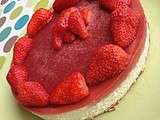 Cheesecake fraises matcha