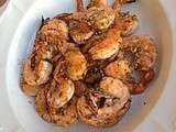 Crevettes en marinade épicée au barbecue