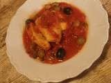 Filet de Hoki à la tomate et aux 2 olives