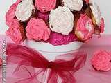 Pot de rose en cupcakes pour la jounée de la femme