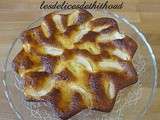 Gâteau au fromage blanc vanillé et aux pommes