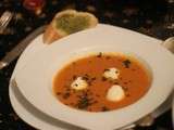 Soupe de tomates-basilic-mozzarella