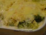 Gratin de pâtes aux brocolis et fromage à raclette