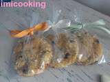 Biscuits croquants au pépites de chocolat et graines de sésame
