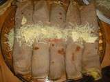 Repas de crêpes : Galettes de sarrasin épinards aux lardons et fromage Galettes et crêpes façon hot dog