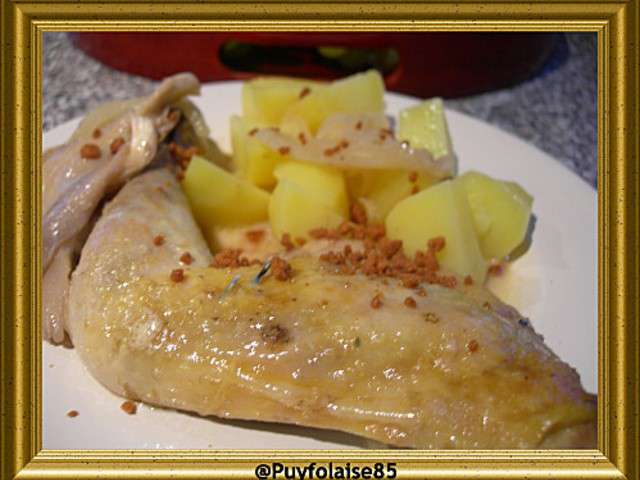 Cuisse De Pintade Au Four Et Champignons