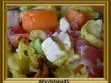 Salade melon, feta et jambon