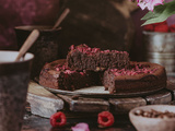 Gâteau au chocolat et framboises (recette sans gluten)