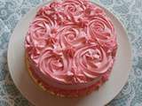 Rose cake à la fraise
