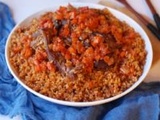 Thiebou yapp bou xonq (riz rouge sénégalais à la viande)