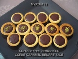 Tartelettes chocolat & coeur caramel beurre sale