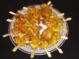 Brochettes de crevettes au curry - 1001 délices de Houria