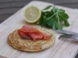 Menu du week-end : blinis aux courgettes et saumon et mojito