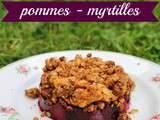 Crumble pommes-myrtilles { vegan }