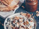 Fattet batenjain, ou aubergine au yaourt et aux amandes (recette libanaise)