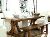 Farmhouse Dining Table With Bench