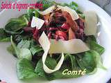 Salade d'oignons confits-carottes et comte
