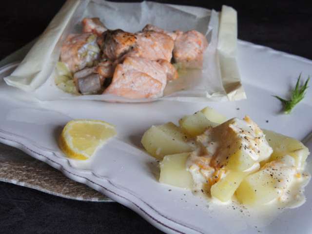 Recettes de Sauce au vin blanc et Saumon