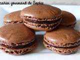 Macarons chocolat Grand Marnier, orange confite
