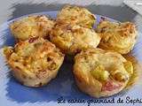 Muffins aux courgettes, fromage et jambon