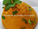Mousseline de carottes à la coriandre