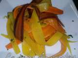 Tagliatelles de carottes tricolores