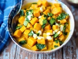 Curry de patate douce et épinards crémeux : recette facile et savoureuse