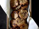 Cookies au chocolat & à la noisette {sans beurre}