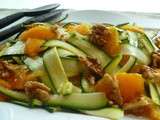 Salade de courgettes aux noix et à l’orange