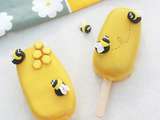 Cake pops bâtonnets de glace « abeilles »
