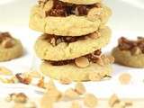Cookies aux noix de pécan caramélisées et pépites au beurre de cacahuètes