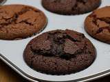 Muffins chocolat coeur gianduja