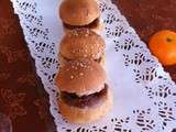 Minis hamburgers chutney de papaye -foie gras