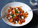 Salade d’automne : Sarrasin carottes aux épices grenade noisette et chèvre
