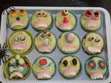 Cupcakes Monstres d'Halloween aux bonbons