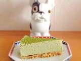 Cheesecake au macha et tofu 抹茶豆腐チーズケーキ