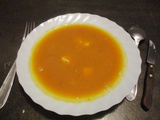 Soupe de potiron, carottes ....et mélange gourmand (céréales et lentilles)