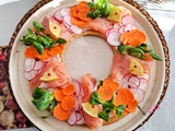 Couronne de Noël au saumon fumé
