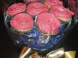 Bouquet de roses(cups-cakes, chocolat blanc)