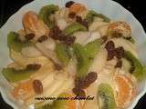 Salade fruits d'hiver aux raisins de corinthe