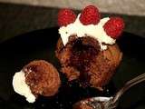 Cupcakes chocolat fondant framboise